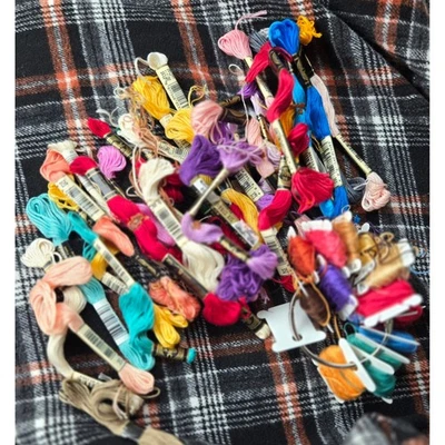 Lot of 48 Embroidery Floss dmc Thread 32 Skeins + 16 on cards Craft Cross Stitch - Image 1 of 3