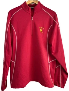 USC Trojans Nike Golf Therma Fit 1/4 Zip Pullover Mens M Red Embroidered - Picture 1 of 5