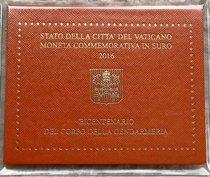 2 Euro Gedenkmünze Vatikan 2016 - 200 Jahre Gendarmeriekorps im Folder - Bild 1 von 2