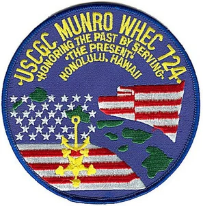 Parche de la Guardia Costera USCGC MUNRO WHEC-724 Honolulu Hawaii antiguo W4379 USCG - Imagen 1 de 1