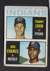 1964 Topps #146 Tommy John/Bob Chance Rookie Stars VG