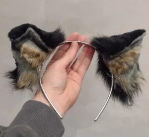 High quality handmade faux fur posable animal ears headband cosplay furry - Picture 1 of 5