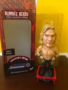 2001 Aspen WWF Wrestling Rumble Heads Chris Jericho Collector Edition Bobblehead - Picture 1 of 9