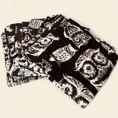 Lote de 40 piezas cuadrados de tela de franela de algodón marrón búho manualidades para acolchar 6 pulgadas Foto 1 de 4