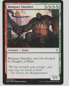MTG Throne of Eldraine Rampart Smasher Foil 213/269  - Picture 1 of 1