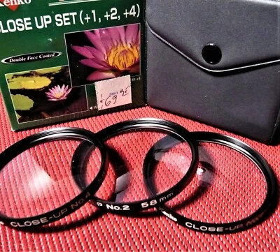 58mm KENKO CLOSE-UP COATED LENS SET +1 +2 +4 with case.NEW ! - Image 1 of 2