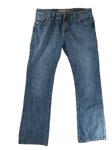 Men's Rock & Roll Cowboy Pistol Straight Regular Denim Blue Jeans 36W x 36L - Picture 1 of 10