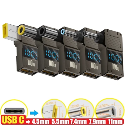 DC 100W Laptop Charger Converter USB Type C PD Power Charging Cable Adapter - Image 1 of 4