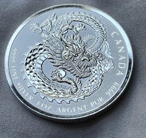 SPOTLESS!!! 2018 Canada Lucky Dragon 1 oz Silver High Relief Coin - Picture 1 of 3