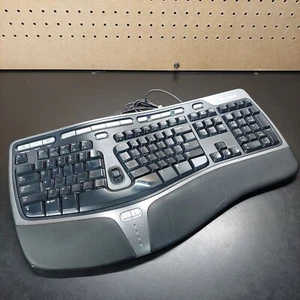 Microsoft Natural Ergonomic Keyboard 4000 v1.0 Wired USB KU-0462 Black - Picture 1 of 4