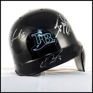 Tampa Bay Devil Rays Mini Helmet Signed by James Shields, Five Other Players