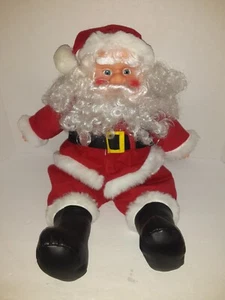 DE COLECCIÓN RONQUIDOS SANTA CLAUS 18" Cara de Goma Tapas Movibles Felpa FUNCIONA - Imagen 1 de 6