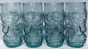 Lot of 4 ~ 6 3/4” San Miguel 100% Recycled Glass Tiki Drinking Glass 550cc New - Picture 1 of 10