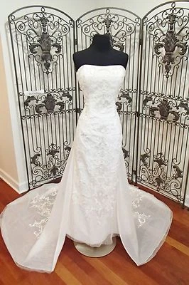 VESTIDO DE NOVIA 360W IMPRESIÓN 10302 TALLA 12 MARFIL $1785 NUEVO CON ETIQUETAS Foto 1 de 4