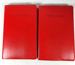 Lot 2 Orbridge Journal Red Faux Leather Travel Diary Notebook Lined Cream Paper - Picture 1 of 8