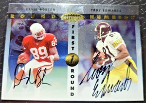 1999 Playoff Contenders SSD Round Numbers Auto #RN6 David Boston/Troy Edwards - Picture 1 of 7