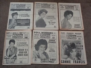 New Musical Express - Lot of 6 Connie Francis front cover issues 1960-1963 - Imagen 1 de 1