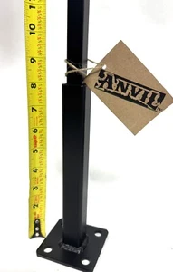 8" 3"x3" plate Stair RAIL REPAIR Bracket rusted leg NO weld slips IN 1" POST PP - Picture 1 of 12
