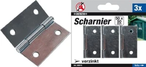 BGS DIY Scharnier-Satz | 50 x 50 mm | 3-tlg. – 80915 - Picture 1 of 3