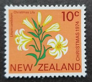 [SJ] New Zealand Christmas 1974 Madonna Lily Flower Flora (stamp) MNH