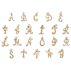 9ct Alphabet Pendant Charm Gold 375 Letter Script Initial Jewellery A-Z - Picture 1 of 24