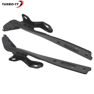 Fit For 2013-2017 Honda Accord Driver & Passenger Hood Hinge Set Black Steel New - Foto 1 di 12