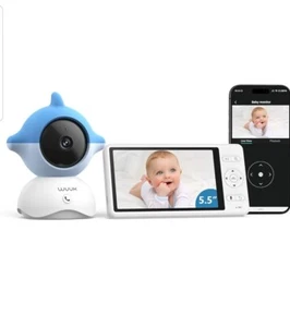 2K Baby Monitor Camera with APP, 5.5" Display with 360° PTZ Video Baby Monitor - Picture 1 of 8