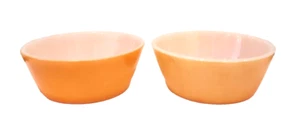 Vintage Federal Glass Orange Cereal Bowls Set of 2 - Picture 1 of 9