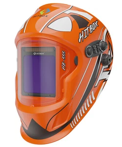 HITBOX Large View Welding Helmet, Solar Powered Mask Welding Protective Gear New - Picture 1 of 8