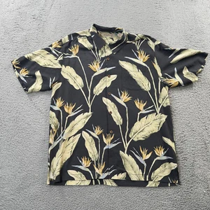 Tommy Bahama Hawaiian Shirt Men Large 100% Silk Floral All Over Print - Picture 1 of 10
