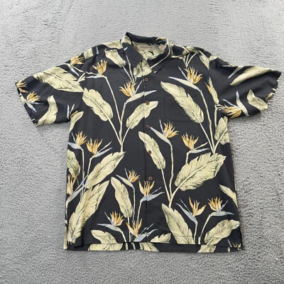 Tommy Bahama Hawaiian Shirt Men Large 100% Silk Floral All Over Print - Image 1 of 4