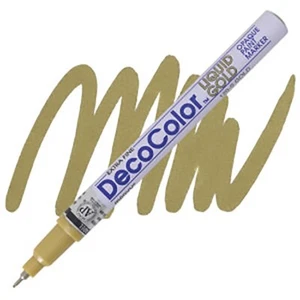 DecoColor, Marcador de Pintura, Tinta Dorada, Punta Extra Fina, Opaco, Permanente, Brillo - Imagen 1 de 1