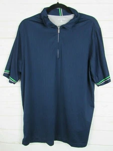 Camisa Antigua Para Hombre Manga Corta Azul Desierto Seca 1/2 Cremallera Talla L - Imagen 1 de 4