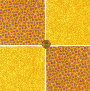 Orange Paisley Pink Flowers 4 inch 100% Cotton Novelty Fabric Quilt Squares DE1 - Picture 1 of 4