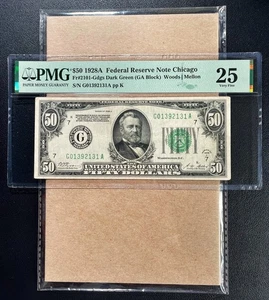 Fr. 2101-Gdgs 1928A $50 Federal Reserve Note CHICAGO PMG 25 - VF - Picture 1 of 2