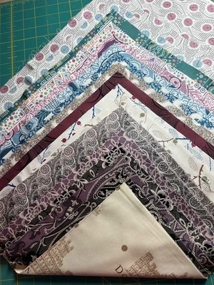 2013 Andover DOWNTON ABBEY Cotton Fabric 16 pc. Half Yards Pack NOS RARE Lot 1 - Image 1 of 4