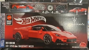 Maserati MC20 Mattel Brick Shop Hot Wheels 250 Pieces Authentic USA Seller - Picture 1 of 3