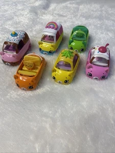 Shopkins Cutie Autos Menge 6 Druckguss 6 Fahrer Burger Eisbecher Welpe Kuchen Sammeln - Bild 1 von 5
