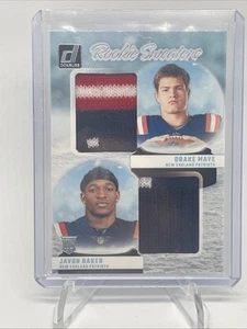 2024 Donruss Drake Maye Javon Baker Rookie Holiday Sweater Dual RC #RHD-NE - Picture 1 of 2