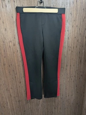 Pantalones negros para mujer Pam & Gela ribete rojo, talla pequeña Foto 1 de 4