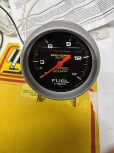New Autometer 5411 ProComp Mechanical Liquid Filled Fuel Pressure gauge 0-15 PSI - Picture 1 of 7