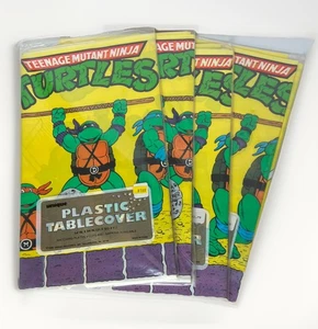 4 tovaglie TMNT Party 1989 carta copritavolo 54”x84” NOS sigillate senza sbiadimento - Foto 1 di 8