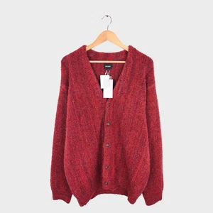 Cárdigan tejido BEAMS rojo boucle para hombre - talla L - nuevo con etiquetas - Imagen 1 de 6
