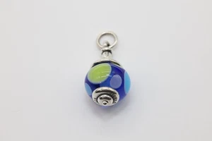 Dije James Avery retirado con acabado de vidrio de punto azul usado - Imagen 1 de 5