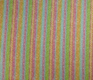 Braemore Bayard FRÜHLINGSSTREIFEN ROSA ORANGE MÖBELSTOFF YARD 54"W - Bild 1 von 5