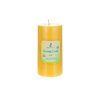 Mega Candles - 3" x 6" Hand Poured Citronella Scented Pillar Candle - Image 1 of 2
