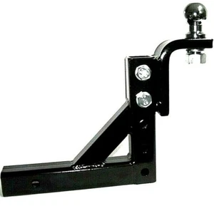 10" Drop Hitch Ball Mount Adjustable Trailer 2" Receiver With 2" Hitch Ball Tow - Foto 1 di 1