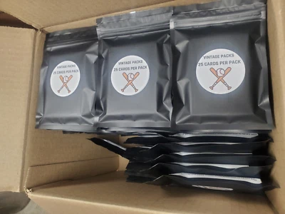 Repacks de tarjetas de béisbol vintage 1950-81, 25 tarjetas por paquete 1 de los años 50 3 de los años 60 Foto 1 de 4