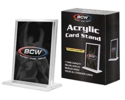 Soporte de acrílico vertical de calidad BCW para exhibición de tarjetas coleccionables estándar NUEVO Foto 1 de 4
