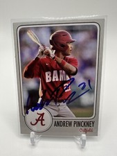 Andrew Pinckney Signed Auto Alabama Custom Card QTY: 1. Washington Nationals RC